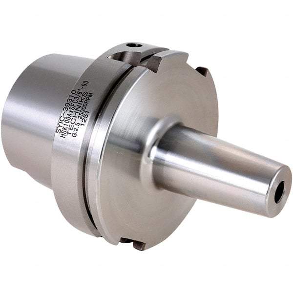 Techniks - 5/8" Hole Diam, HSK100A Taper Shank Shrink Fit Tool Holder & Adapter - 6" Projection, 1.26" Nose Diam, Through Coolant - Exact Industrial Supply