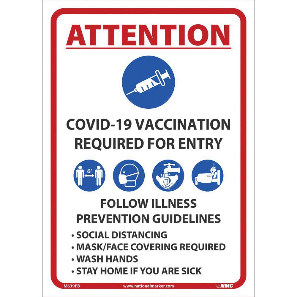NMC - Safety Signs Message Type: COVID-19 Message or Graphic: Message & Graphic - Industrial Tool & Supply