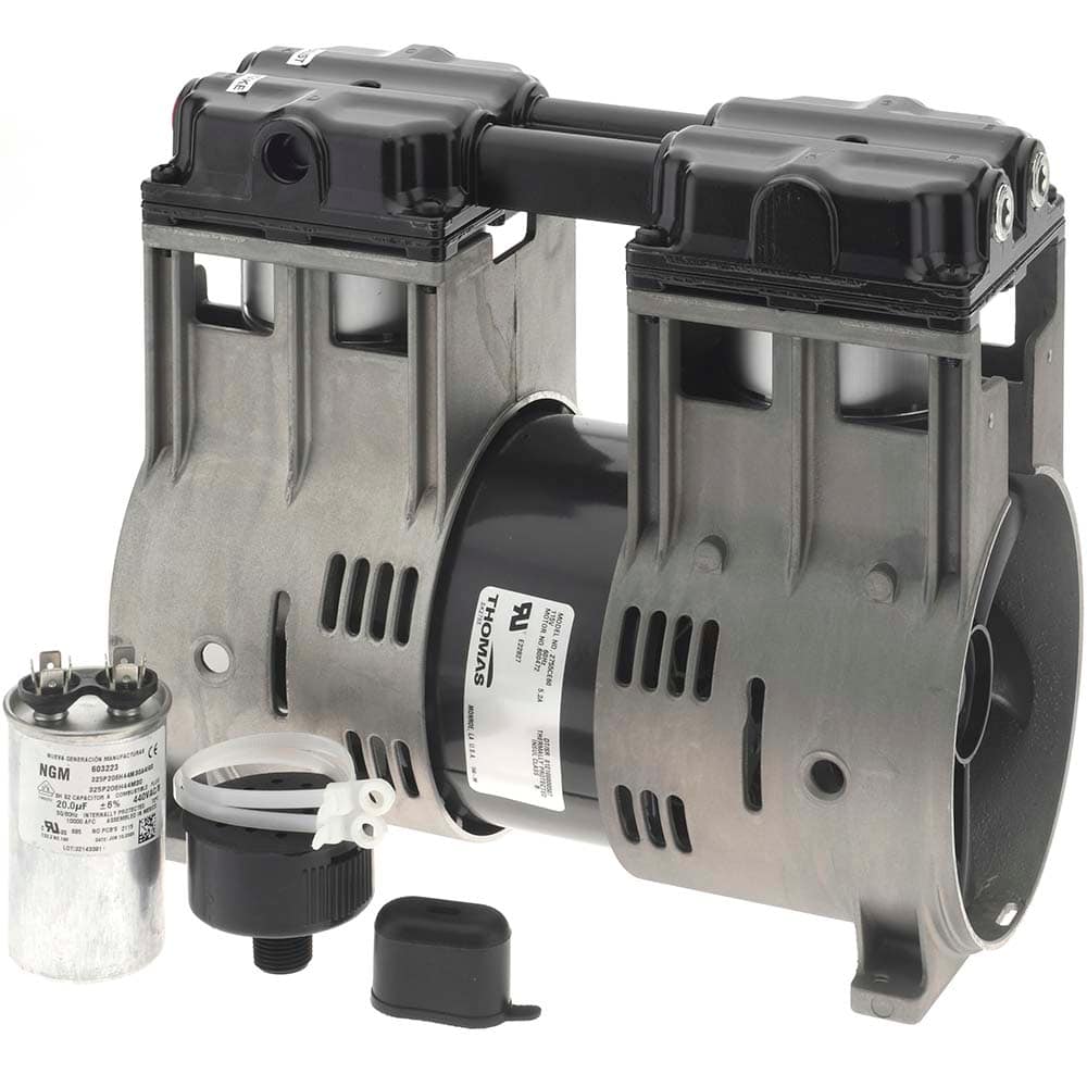 Thomas - Piston-Type Vacuum Pumps Type: Vacuum Voltage: 115 VAC - Industrial Tool & Supply