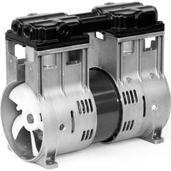 Thomas - Rotary Vane-Type Vacuum Pumps Voltage: 115 VAC Length (Decimal Inch): 10.3900 - Industrial Tool & Supply