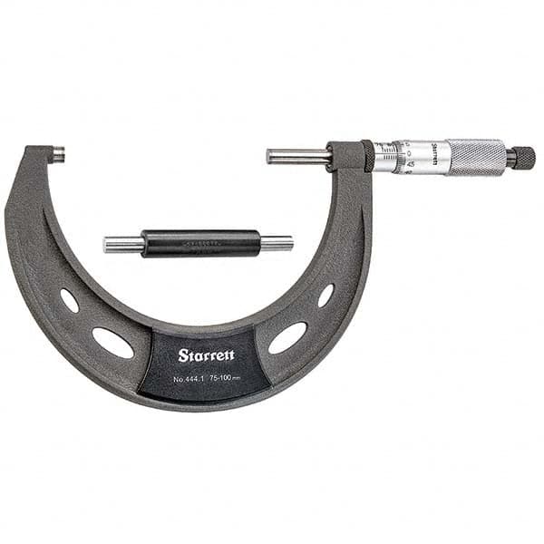 Starrett - Mechanical Outside Micrometers Minimum Measurement (mm): 75.00 Maximum Measurement (mm): 100.00 - Industrial Tool & Supply