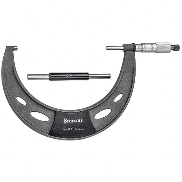 Starrett - Mechanical Outside Micrometers Minimum Measurement (mm): 125.00 Maximum Measurement (mm): 150.00 - Industrial Tool & Supply