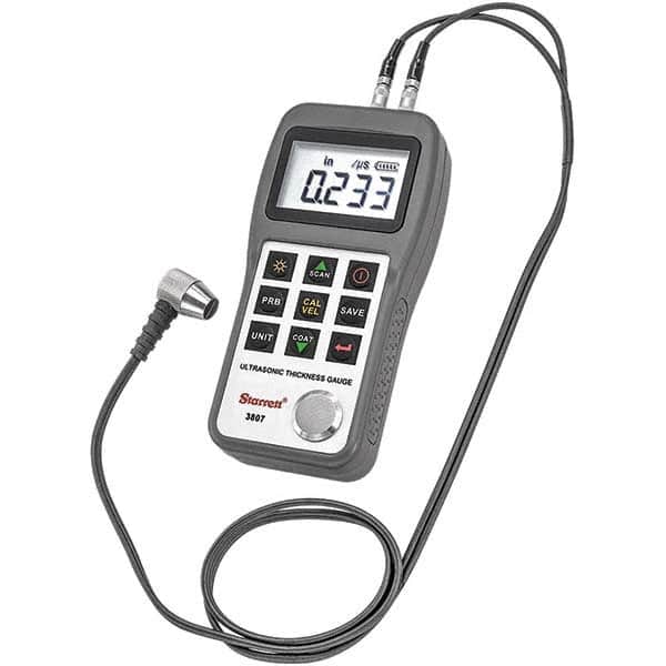 Starrett - Electronic Thickness Gages Minimum Measurement (Decimal Inch): 0.0000 Maximum Measurement (Inch): 3-1/2 - Industrial Tool & Supply