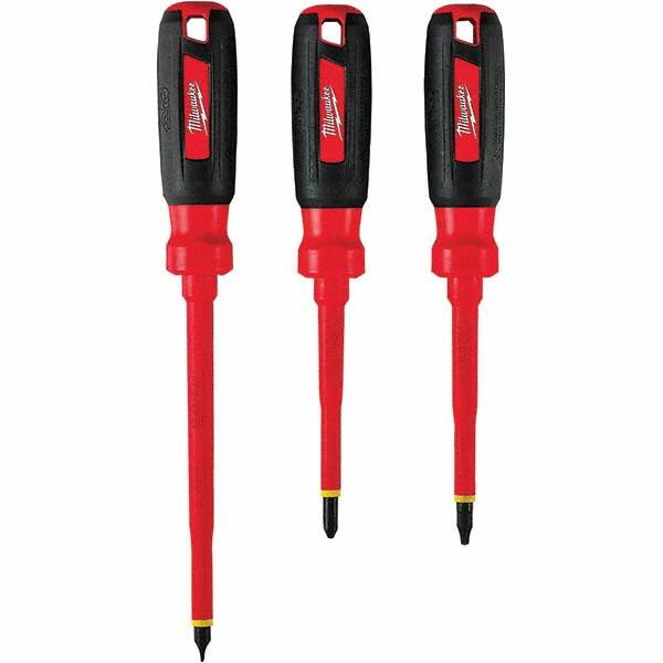 Milwaukee Tool - Screwdriver Sets Screwdriver Types Included: Slotted Number of Pieces: 3 - Industrial Tool & Supply