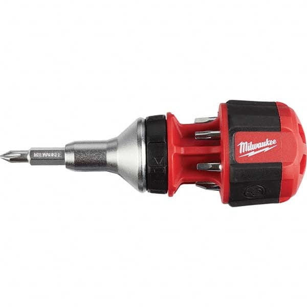 Milwaukee Tool - Bit Screwdrivers Type: Multi-Bit Screwdriver Tip Type: Philips; Slotted; Square; Torx - Industrial Tool & Supply