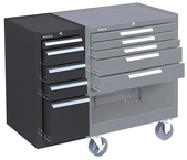 185 Brown 5-Drawer Hang-On Cabinet w/ball bearing Drawer slides - For Use With 273, 275 or 277 - Industrial Tool & Supply