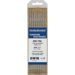 PRO-SOURCE - Tungsten Electrodes Type: 1.5% Lanthanated Diameter (Inch): 3/32 - Industrial Tool & Supply