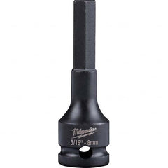 Milwaukee Tool - Impact Hex & Torx Bit Sockets Drive Size (Inch): 3/8 Hex Size (mm): 8.0 - Industrial Tool & Supply