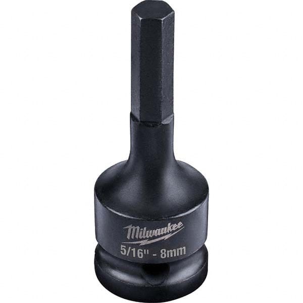 Milwaukee Tool - Impact Hex & Torx Bit Sockets Drive Size (Inch): 1/2 Hex Size (mm): 8.0 - Industrial Tool & Supply