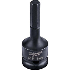 Milwaukee Tool - Impact Hex & Torx Bit Sockets Drive Size (Inch): 1/2 Hex Size (mm): 8.0 - Industrial Tool & Supply