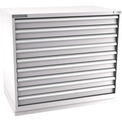 Champion Tool Storage - Modular Storage Cabinets; Type: Counter-Height Extra Width Drawer Cabinet ; Number of Drawers: 9.000 ; Height (Inch): 41-3/4 ; Width (Inch): 47 ; Depth (Inch): 28-1/2 ; Color: Light Gray - Exact Industrial Supply