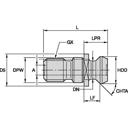 RK40ISBM PULL STUD SK40 ISO7388/2 TYPE B - Industrial Tool & Supply