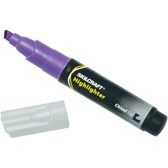 Ability One - Markers & Paintsticks; Type: Highlighter ; Color: Purple ; Ink Type: Florescent ; Tip Type: Chisel - Exact Industrial Supply
