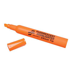 Ability One - Markers & Paintsticks; Type: Highlighter ; Color: Orange ; Ink Type: Florescent ; Tip Type: Chisel - Exact Industrial Supply