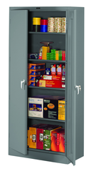 36"W x 18"D x 78"H Storage Cabinet, Knocked-Down, with 4 Adj. Shelves, Levelers, - Industrial Tool & Supply