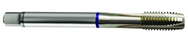 M10x1.0 6H 3-Flute Cobalt Blue Ring Spiral Point Plug Tap-Bright - Industrial Tool & Supply