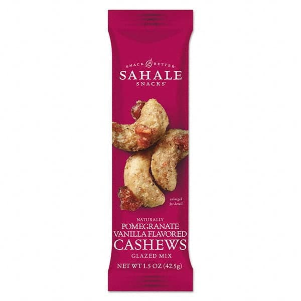 Sahale Snacks - Snacks, Cookies, Candy & Gum Breakroom Accessory Type: Nuts Breakroom Accessory Description: Glazed Mixes, Cashew Pom Vanilla, 1.5 oz, 18/Carton - Industrial Tool & Supply