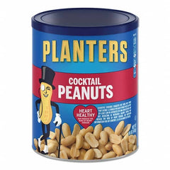 Planters - Snacks, Cookies, Candy & Gum Breakroom Accessory Type: Nuts Breakroom Accessory Description: Cocktail Peanuts, 16 oz Can - Industrial Tool & Supply