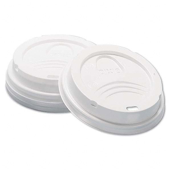 Dixie - Dome Hot Drink Lids, 8 oz Cups, White, 100/Sleeve, 10 Sleeves/Carton - Industrial Tool & Supply