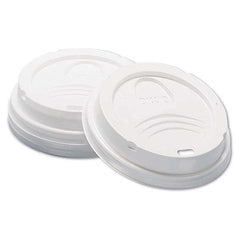 Dixie - Dome Hot Drink Lids, 8 oz Cups, White, 100/Sleeve, 10 Sleeves/Carton - Industrial Tool & Supply