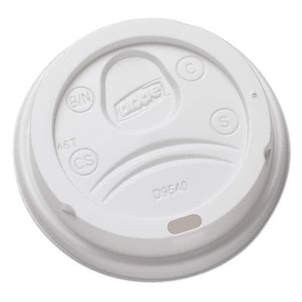 Dixie - Sip-Through Dome Hot Drink Lids for 10 oz Cups, White, 100/Pack, 1000/Carton - Industrial Tool & Supply