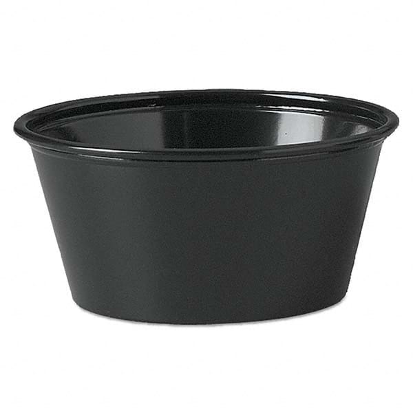 DART - Plastic Souffle Portion Cups, 3 1/4 oz, Black, 250/Bag, 2500/Carton - Industrial Tool & Supply
