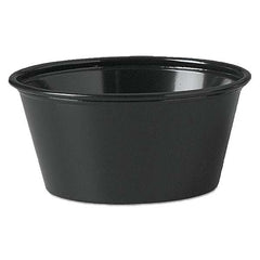 DART - Plastic Souffle Portion Cups, 3 1/4 oz, Black, 250/Bag, 2500/Carton - Industrial Tool & Supply