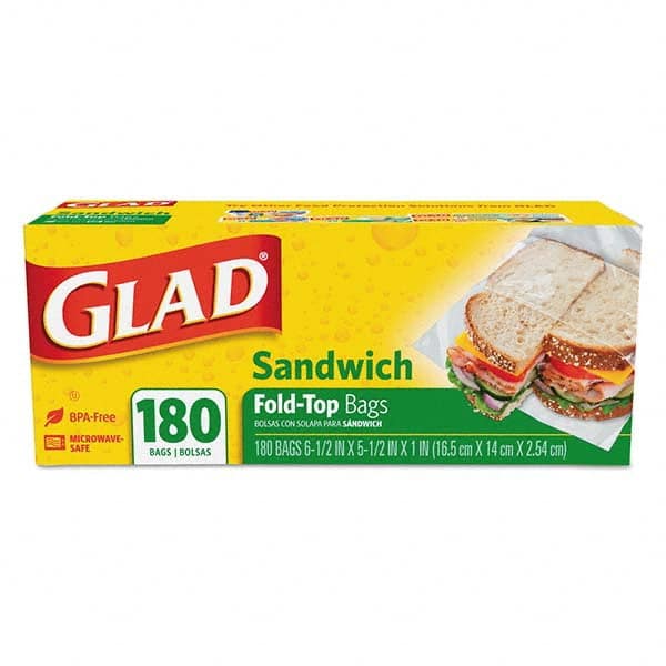 Glad - Reclosable Food & Sandwich Bags Volume Capacity: 1 Gal. Width (Inch): 6-1/2 - Industrial Tool & Supply