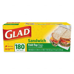 Glad - Reclosable Food & Sandwich Bags Volume Capacity: 1 Gal. Width (Inch): 6-1/2 - Industrial Tool & Supply