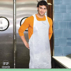 Royal Paper - Disposable & Chemical Resistant Aprons Garment Style: Bib Apron Garment Type: NonChemical Resistant - Industrial Tool & Supply