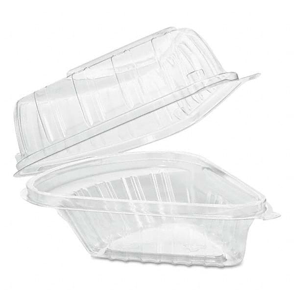 DART - Showtime Clear Hinged Containers, Pie Wedge, 6 2/3 oz, Plastic, 125/PK, 2 PK/CT - Industrial Tool & Supply