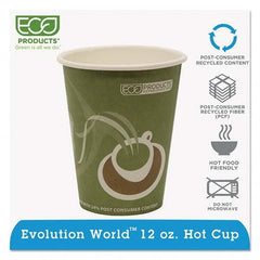 ECO PRODUCTS - Evolution World 24% Recycled Content Hot Cups - 12 oz, 50/PK, 20 PK/CT - Industrial Tool & Supply