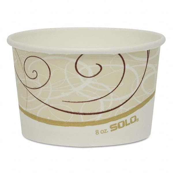 DART - Single Poly Paper Containers, 8 oz, Symphony Design, 50/Pack, 20 Pack/Carton - Industrial Tool & Supply