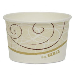 DART - Single Poly Paper Containers, 8 oz, Symphony Design, 50/Pack, 20 Pack/Carton - Industrial Tool & Supply