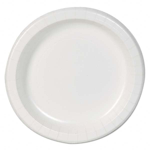 Dixie Basic - Basic Paper Dinnerware, Plates, White, 8.5" Diam, 125/Pack, 4/Carton - Industrial Tool & Supply