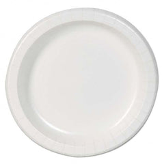 Dixie Basic - Basic Paper Dinnerware, Plates, White, 8.5" Diam, 125/Pack, 4/Carton - Industrial Tool & Supply