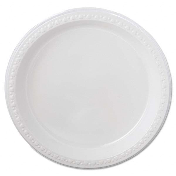 Chinet - Heavyweight Plastic Plates, 9" Diam, White, 125/Pack, 4 Packs/CT - Industrial Tool & Supply