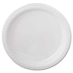 Chinet - Heavyweight Plastic Plates, 9" Diam, White, 125/Pack, 4 Packs/CT - Industrial Tool & Supply