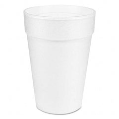 DART - Large Foam Drink Cup, 14 oz, Hot/Cold, White, 25/Bag, 40 Bags/Carton - Industrial Tool & Supply