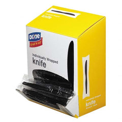 Dixie - Grab\x92N Go Wrapped Cutlery, Knives, Black, 90/Box, 6 Box/Carton - Industrial Tool & Supply