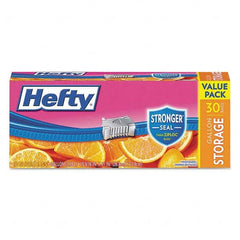 Hefty - Reclosable Food & Sandwich Bags Volume Capacity: 1 Gal. Width (Inch): 2-1/2 - Industrial Tool & Supply