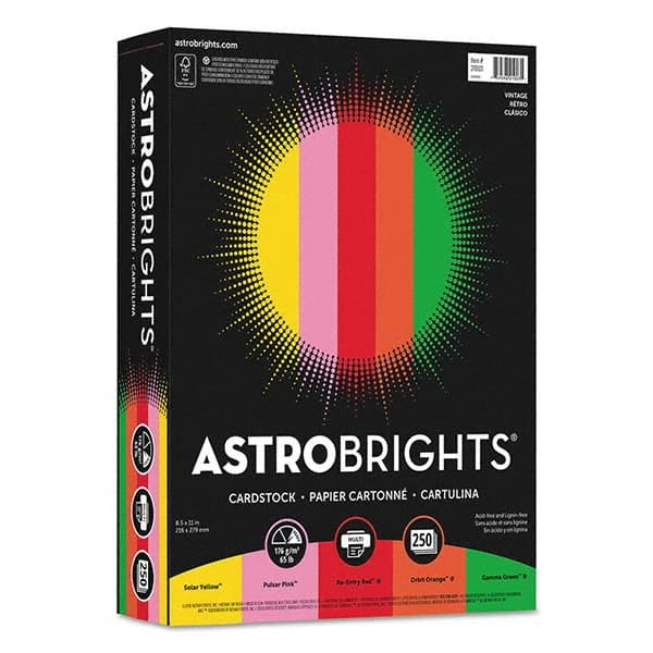 Astrobrights - Office Machine Supplies & Accessories Office Machine/Equipment Accessory Type: Card Stock For Use With: Copiers; Inkjet Printers; Laser Printers - Industrial Tool & Supply