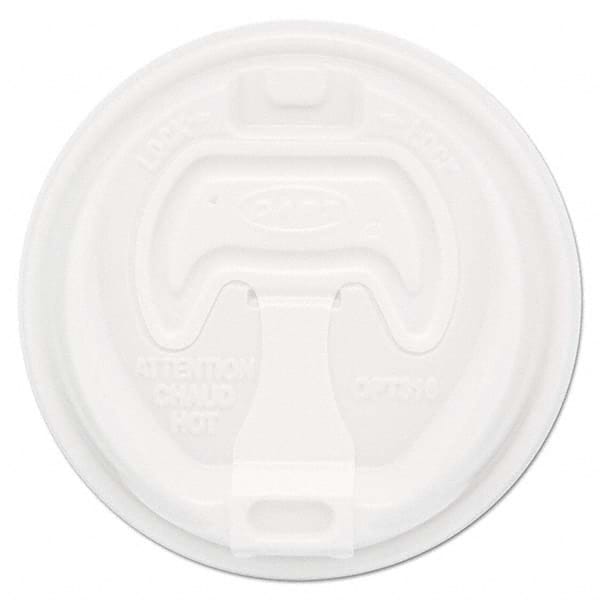 DART - Optima Reclosable Lid, 12-24 oz Foam Cups, White, 100/Bag - Industrial Tool & Supply