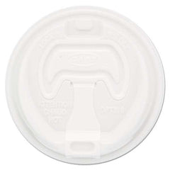 DART - Optima Reclosable Lid, 12-24 oz Foam Cups, White, 100/Bag - Industrial Tool & Supply