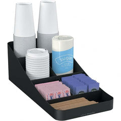 Mind Reader - Condiments & Dispensers Breakroom Accessory Type: Condiment Dispenser Breakroom Accessory Description: Trove Seven-Compartment Coffee Condiment Organizer - Industrial Tool & Supply