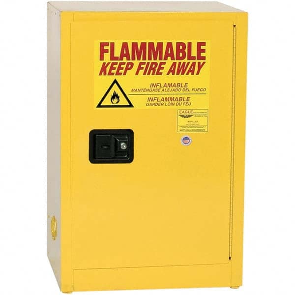 Eagle - Safety Cabinets Hazardous Chemical Type: Flammable and Combustible Liquids Color: Yellow - Industrial Tool & Supply