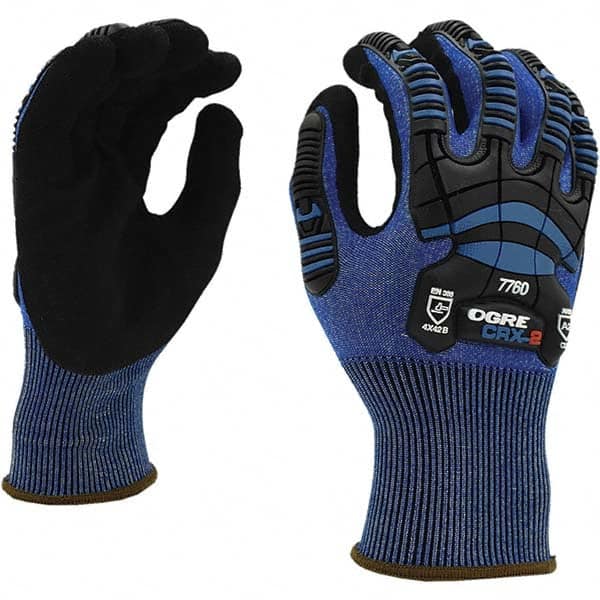 Cordova - Size S (7), ANSI Cut Lvl A2, ANSI Puncture Lvl 3, ANSI Abrasion Lvl 4, Nitrile Coated Cut & Puncture Resistant Gloves - Industrial Tool & Supply