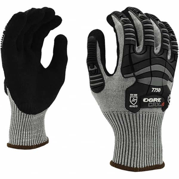 Cordova - Size M (8), ANSI Cut Lvl A4, ANSI Puncture Lvl 4, ANSI Abrasion Lvl 6, Nitrile Coated Cut & Puncture Resistant Gloves - Industrial Tool & Supply