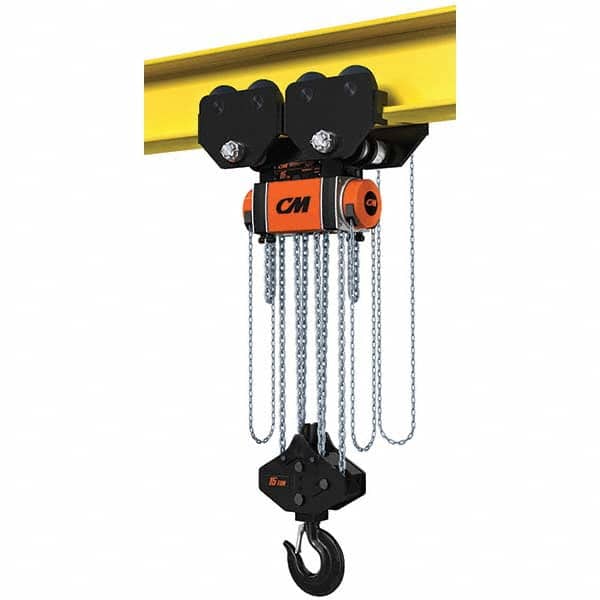 CM - 33,069 Lb Capacity, 15' Lift Height, Manual Chain Hoist - Industrial Tool & Supply