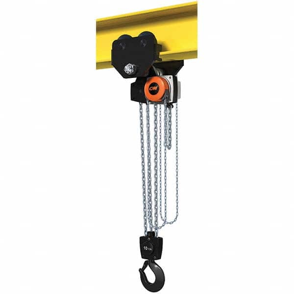 CM - 22,046 Lb Capacity, 10' Lift Height, Manual Chain Hoist - Industrial Tool & Supply